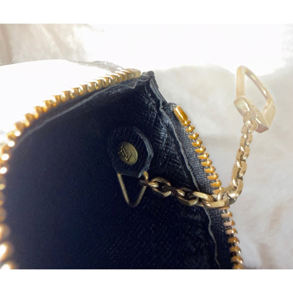 Louis Vuitton Cles Key Pouch Black Epi Leather Zip Wallet - Picture 8 of 12